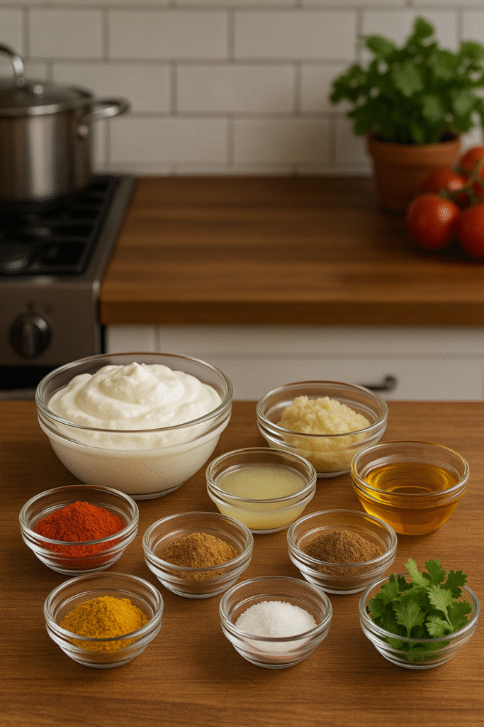 Tandoori Chicken Ingredients